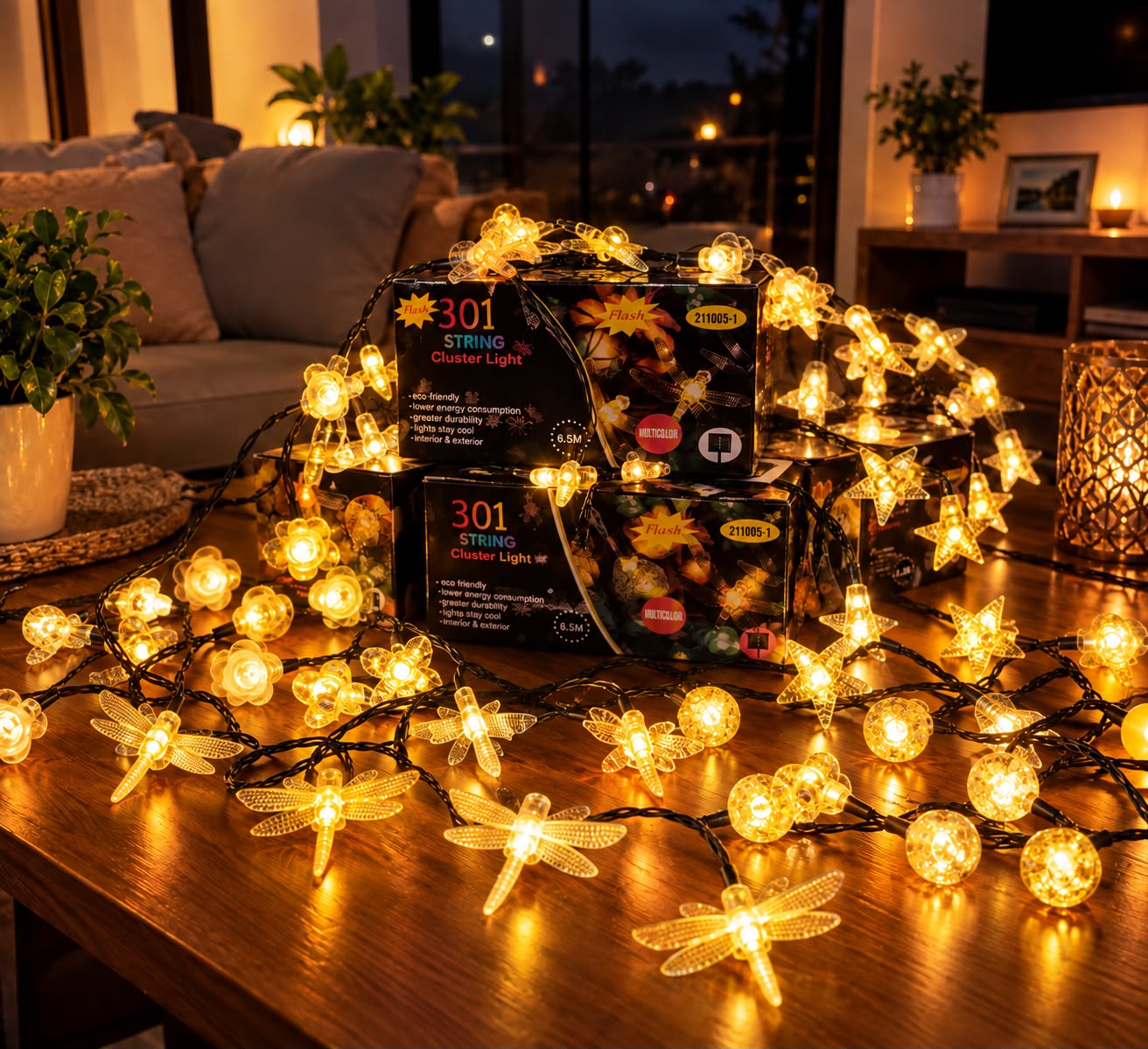 Pack de 12 Luces solares 6.5M Surtidos Amarillas