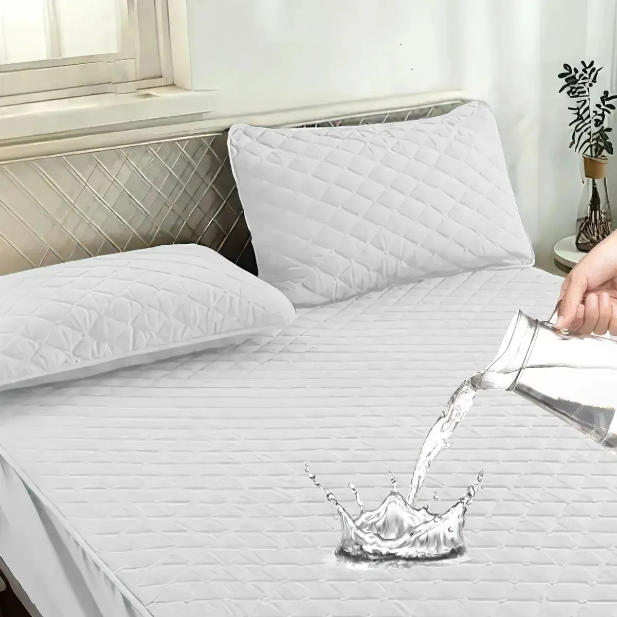 Cubre colchon 1.5P Blanco