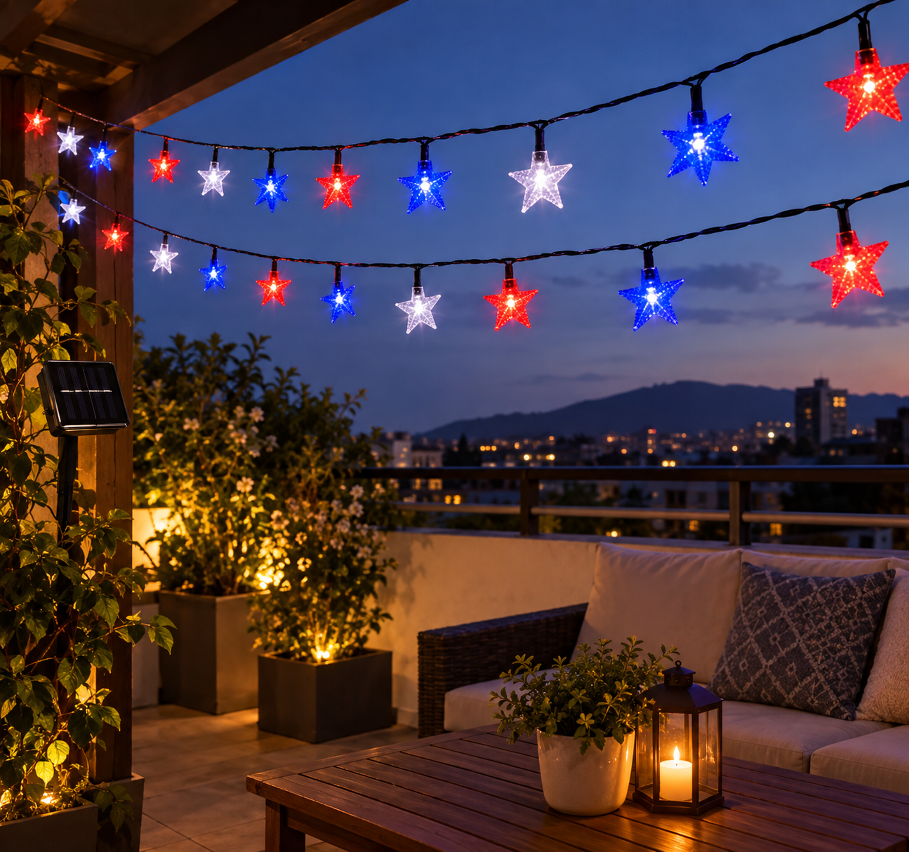 Luces solares fiesta patrias 10M
