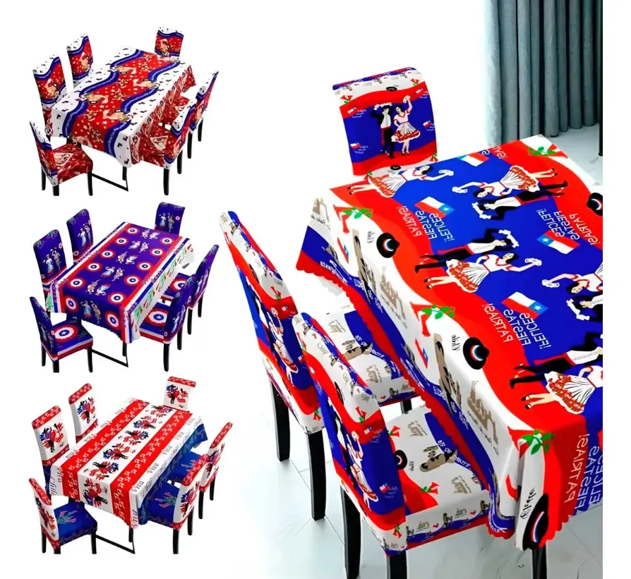 Set mantes+6 fundas fiestas patrias